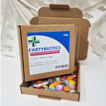 Anti-Farting Anti-Moaning Old-Git Pills Gag Gift Novelty Sweet Bag Funny Birthday Surprise Chocolate Treat Bag Joke Chocolate Present - FARTYBIOTICS