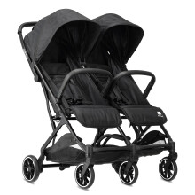 Deryan Rolo X2 Pushchair - 2 in 1 Pram & Buggy - Birth to 4 Years - Maximum Load 44 kg - Compact & Foldable - Black