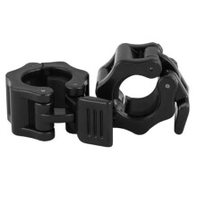 Barbell and Dumbbell Spinlock Collars – Secure Weight Clips for 25mm & 50mm Bars (Black, 25 mm)