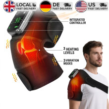 Cordless 3-in-1 Thermal Knee Pad with Vibration Massager Leg & Arm Joint Brace Muscle Relaxation Wrap for Sports And Fitness