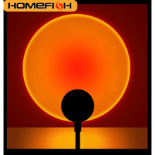 HOMEFISH LED Sunset Projection Lamp USB Mood Light for Bedroom Living Room Photography Wall Decor Birthday Party