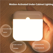 LED Motion Sensor Night Light, Square USB Rechargeable Cabinet Lamp, for Bedroom Kitchen Staircase Hallway Wardrobe