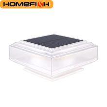 HOMEFISH 30LED Solar Pillar Light Waterproof Post Cap Light Outdoor Fence Post Lamp for Garden Lawn Wooden Posts Camping Decor