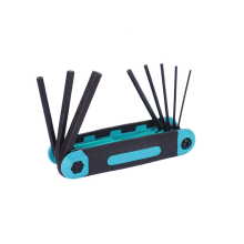 HOMEFISH 8 in 1 Foldable Hex Key Set Allen Wrench Rustproof High Hardness Hexagon Wrench Kit for Home Repair