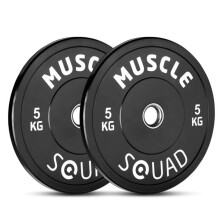 MuscleSquad Olympic Rubber Bumper Plates 5kg - 20kg Set