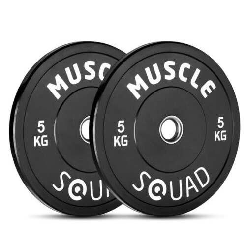 MuscleSquad Olympic Rubber Bumper Plates 5kg - 20kg Set