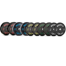 MuscleSquad Olympic Rubber Bumper Plates 5kg - 25kg Set