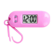 Stylish LED Digital Keychain Clock Pocket Watch for Kids-Pink