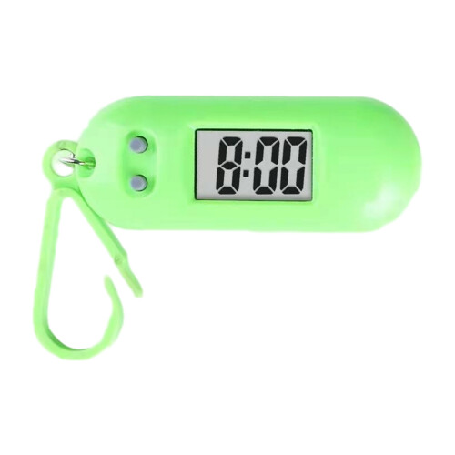 Versatile LED Keychain Pocket Watch for School Easy Read-Green