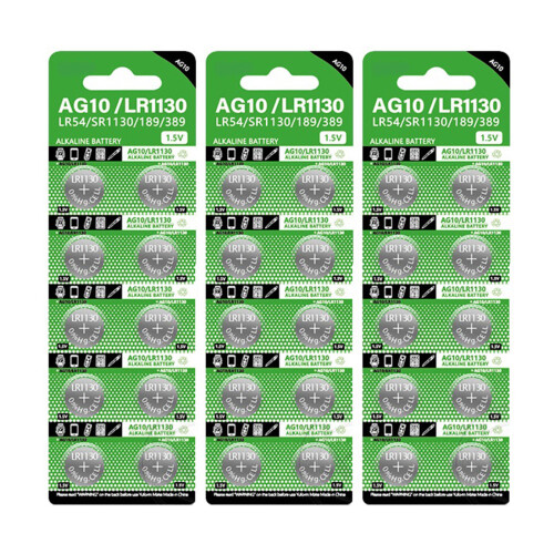 Safe and Reliable Button Cell Battery Set 68mAh-30 pieces