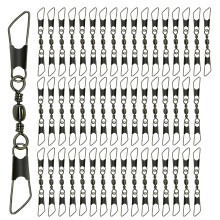 50pcs Bearing Rolling Swivels Swivels Fishing Lures Hook-6