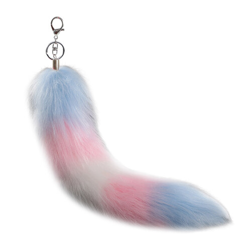 Foxes Tail Keychain Furry Wolf Tail Keyring Cosplays-Style 3