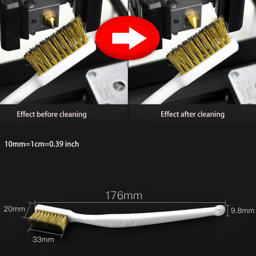 3D Printer Parts Nozzle Cleaning Copper Wire Toothbrush Handle 2