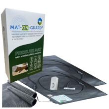 Floor Sensor Pressure MAT Alarm System Mat On Guard IP200D Double EXIT for the Elderly and Dementia Care with Plug-in Receiver. Wireless