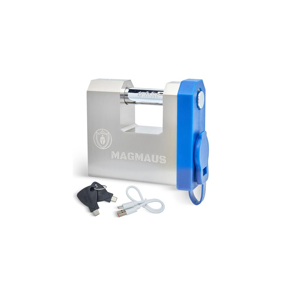 Magmaus Srl70 Fingerprint Padlock - Keyless Biometric Recognition, 20 Fingerprint Memory, 2 Electronic Keys & App, Ip68 Water & Dustproof For 5060920560423