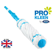 Extendable Twist Mop Microfibre Cotton Head Adjustable Handle Self Wringing