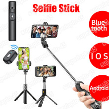 Flexible Tripod Selfie Stick With Bluetooth Remote Holder Stand For Mobile Phone
