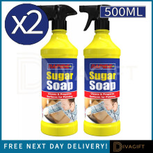 2 x RAPIDE SUGAR SOAP TRIGGER SPRAY 500ML CLEANING SURFACES GREASE DIRT & STAINS