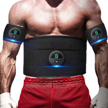 Rechargeable EMS Abdominal Muscle Stimulator ABS Trainer Toner Fitness Belt