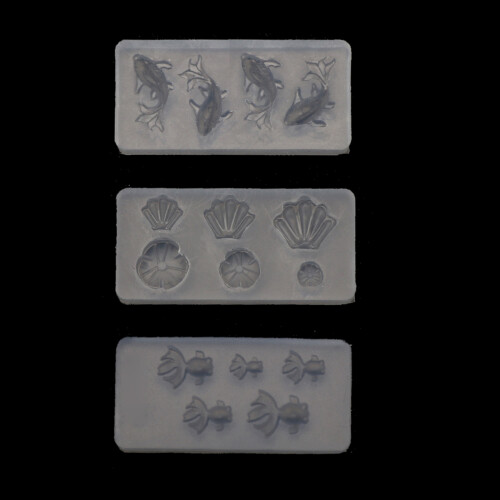Moule de boucles d'oreilles en Silicone, Mini poisson-Blanc