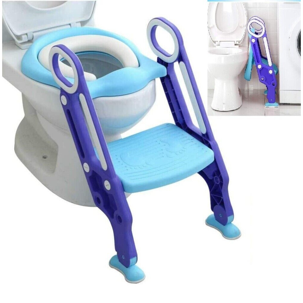 Kids Potty Training Toilet Seat with Step Stool Ladder for Baby Toddler Children