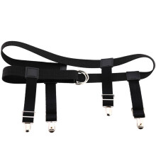 Elastischer Nylon-Taillengürtel für Herren und Damen mit-Schwarz