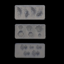 3 Pcs Goldfish Lotus Leaf Necklace Silicone Molds-White