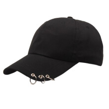 Baseball Cap Adjustable Size Outdoor Sports Unisex Solid-Black