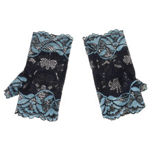 Gants de mariée en dentelle pour protection solaire,-Bleu ciel