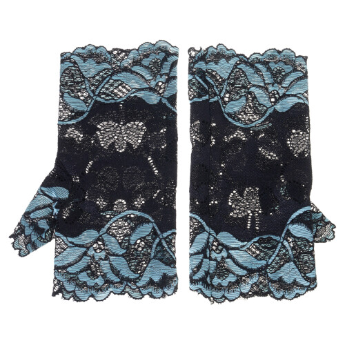 Bridal Lace Gloves for Sun Protective Wedding Evening-Sky Blue