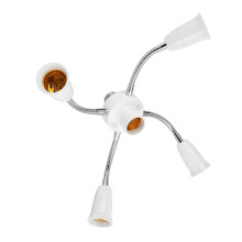 LED Bulb Holder 3 in 1/4 in 1/5 in 1/6 in 1 E27 Base-five heads
