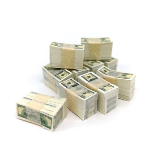 Pocket Dollar Bills 100  Mini Model Bills Accessories Doll House