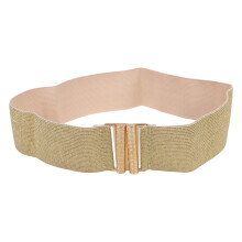 Women Elastic Waist Belt Waist Shaping Girdle Belt-Gold