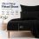 (king, Black) 25cm Extra Deep Fitted Bed Sheet-Ultra Soft Microfiber Elastic Fitted Sheets UK 1