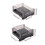 Transparent Plastic Industrial Control Box-Grey 95x90x40mm 4