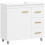 3 Tier Bathroom Vanity Cabinet, MDF Storage Unit, White 1