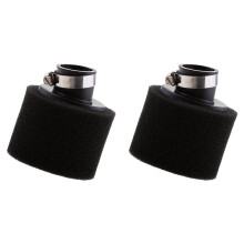 2X ATV Black Angled Foam Air Filter Cleaner for Engine Carburetor Quad Pit Dirt Monkey Bike Black 35mm