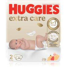 Huggies Extra Care Size 2 Pannolino 3-6 kg 24 pcs - Disposable Nappy