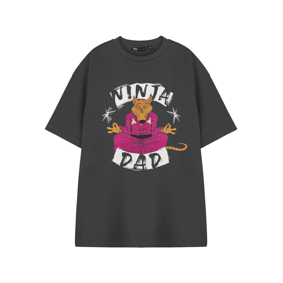 Teenage Mutant Ninja Turtles (Large) Short Sleeved T-Shirt (Mens Grey)