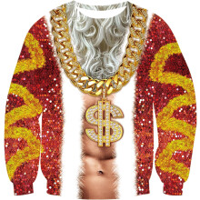 Pull de Noël Homme 3D Drôle Musclé à Motifs Doux Coloré S — sweat moche noel, tenue fete homme, vêtement humour hiver