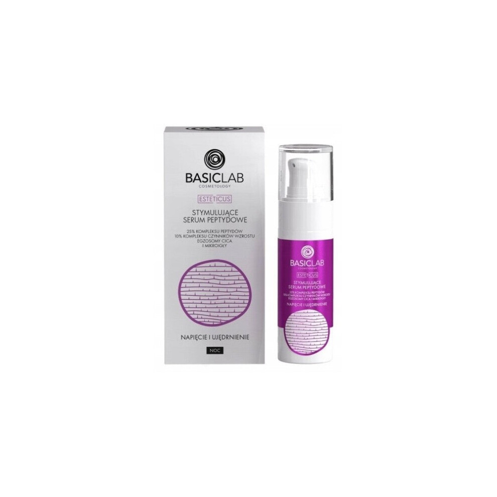 BasicLab Cosmetology Stimulating Peptide Serum Microneedles Growth Factors 30ml - Image 3