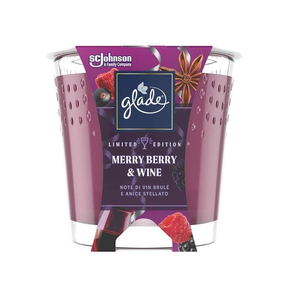 Glade Candle Merry Berry & Wine - Scented Candle