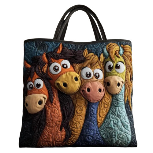Gesteppte Damen-Reisetasche mit Blumenmuster