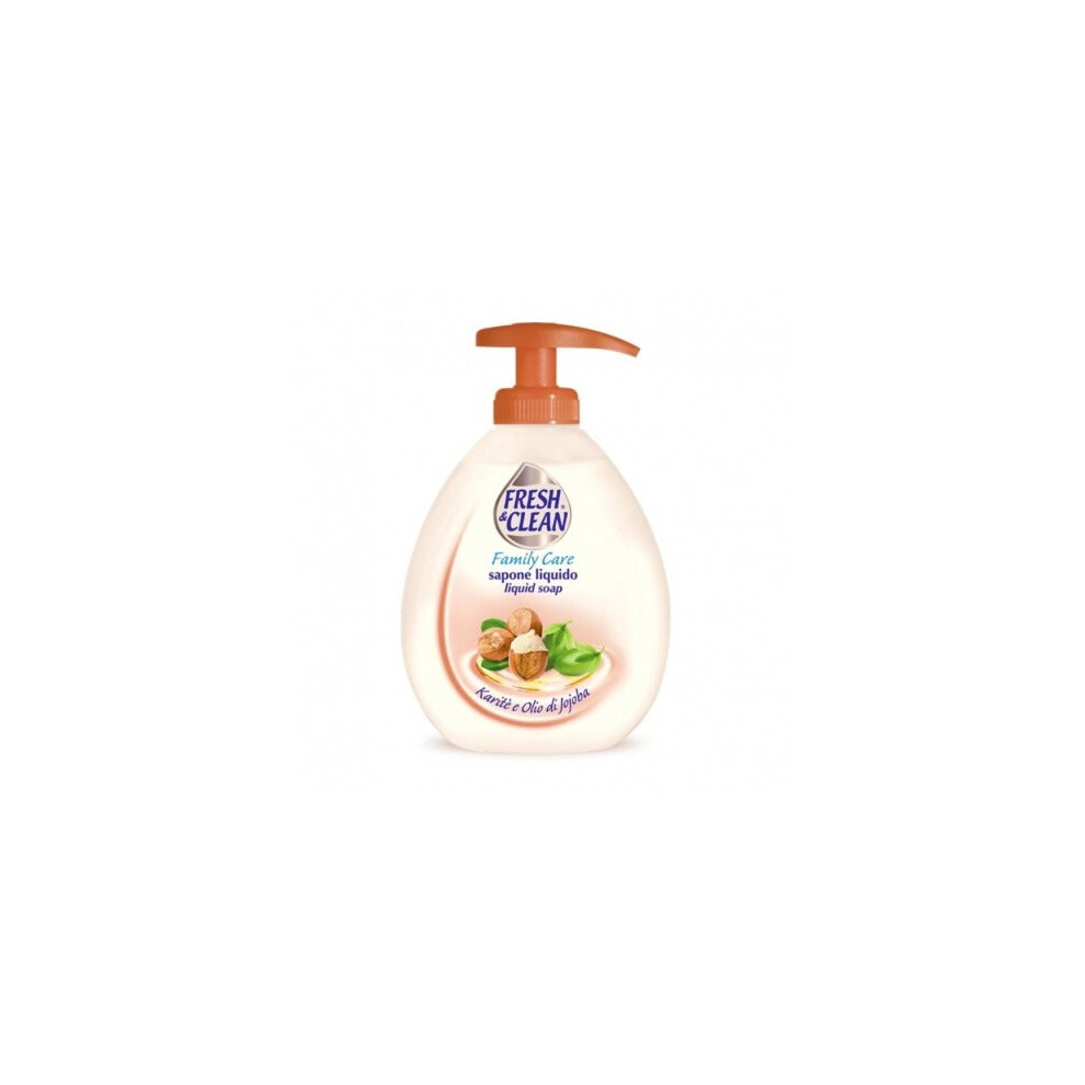 Fresh & Clean Family Care Shea E Oil Di Jojoba Sapone Liquid 300 Ml - Liquid Soap