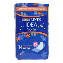 Lines Idea Night with Ali Extralungo 14 pcs - Sanitary Towels