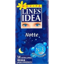 Lines Idea Night Extra Lungo 14 Assorbenti - Sanitary Towel