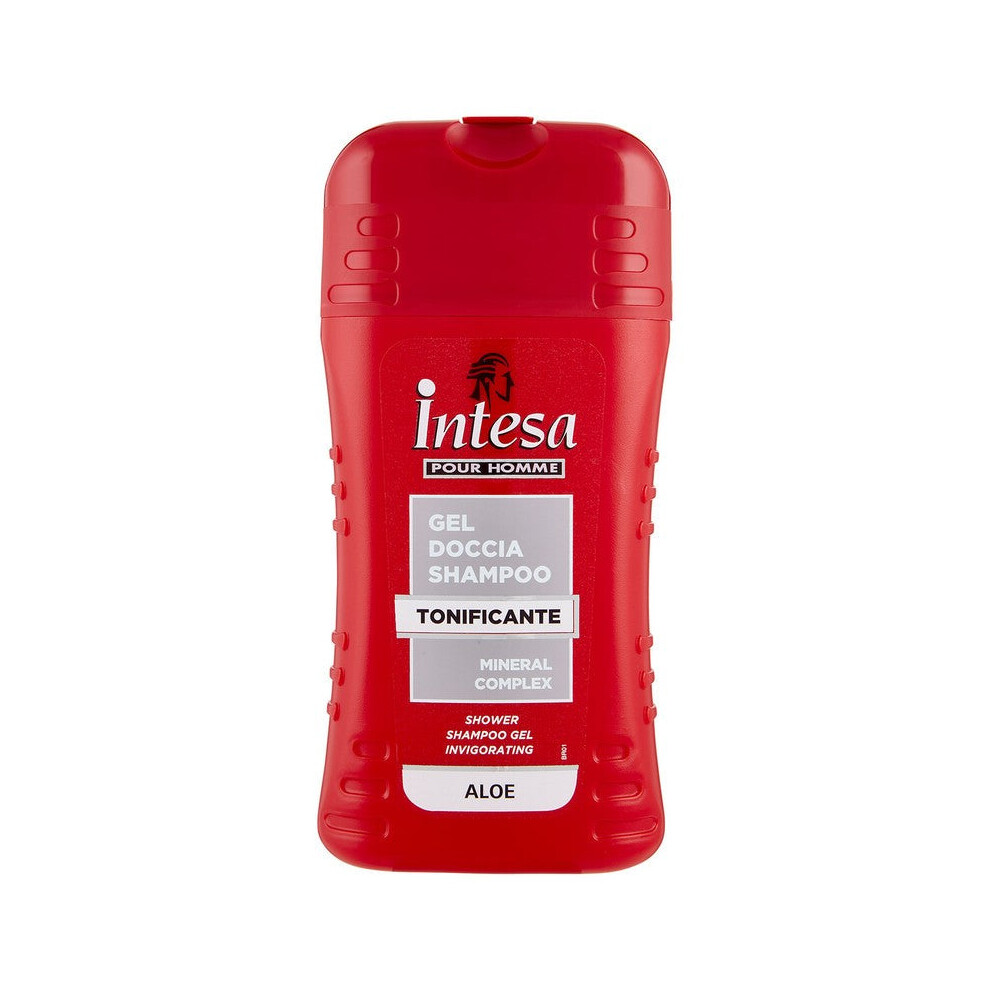 Intesa Shower Gel Shampoo Toning Aloe 250 Ml Men - Cleanser Body Hair