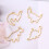 Cartoon Dinosaur Blank Metal Frame 4 Pcs Frame Open Bezel-Gold 4
