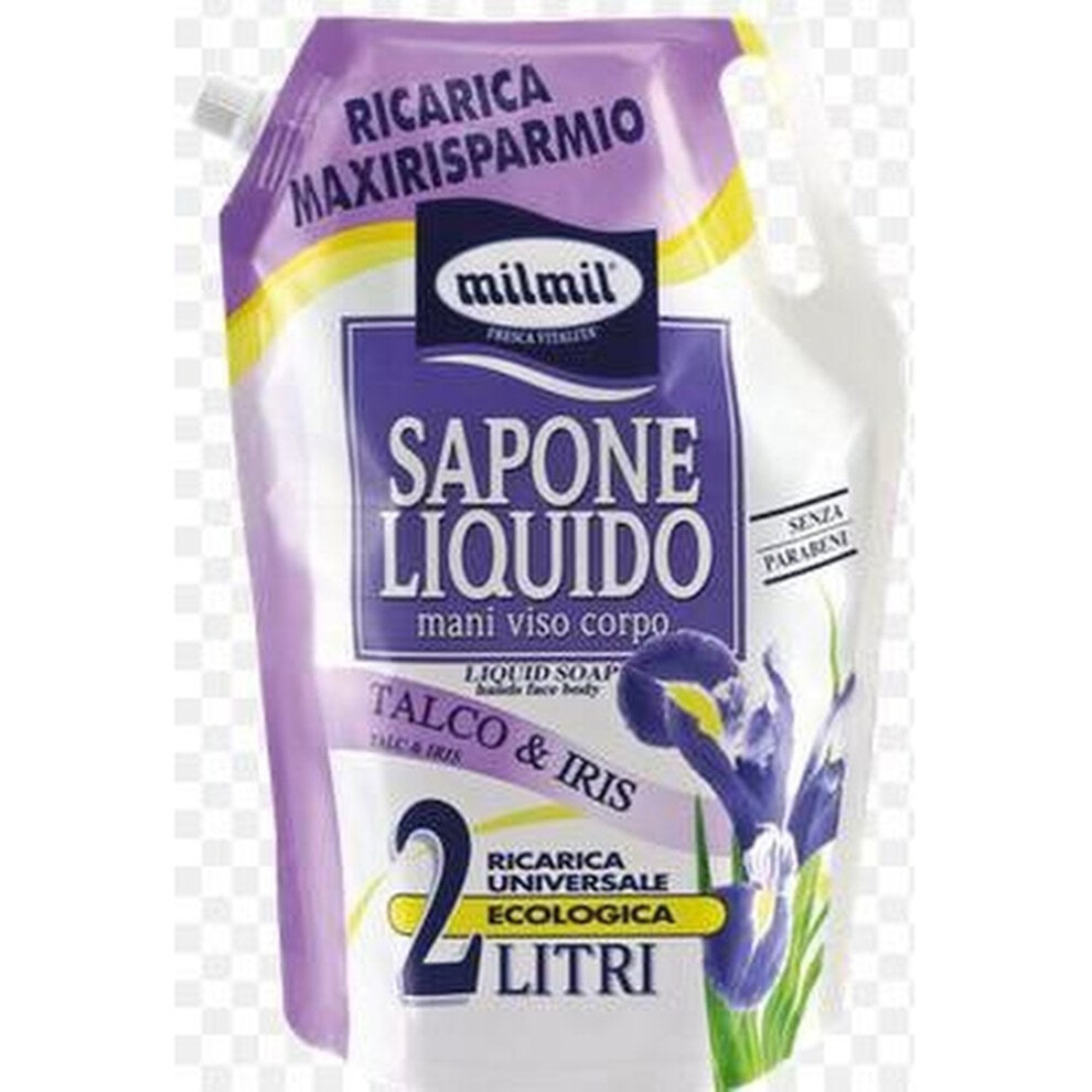 Mil Mil Sapone Liquid Refill Talcum Powder 2 L - Liquid Soap