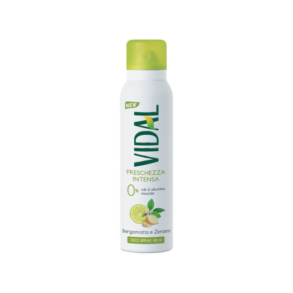 Vidal Deodorant Bergamot E Ginger 150 Ml - Spray Deodorant